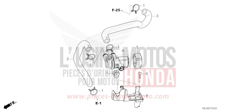 ELECTROVANNE INJECTION D'AIR de Africa Twin MAT IRIDIUM GRAY METALLIC (NHC64) 2025